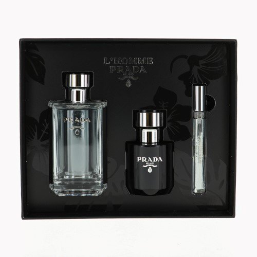 Prada PRADA L'HOMME MEN 3 PIECE GIFT SET 3.4 OZ EAU DE TOILETTE