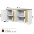 thumbnail image 2 of BeesClover Buffet, Armoire de Rangement d'Accent en Rotin avec 4 Portes et Tablette, Buffet Bahut avec Rangement, 2 of 8