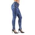 thumbnail image 4 of Fashion2Love Women's Juniors Colombian Design Butt Lift Push Up Mid Waist Skinny Jeans, 4 of 9