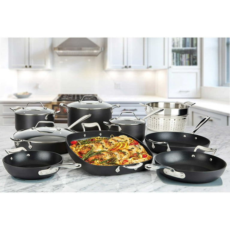 NEW All-Clad Essentials Nonstick Hard Anodized Square Pan 13 Black H911S264