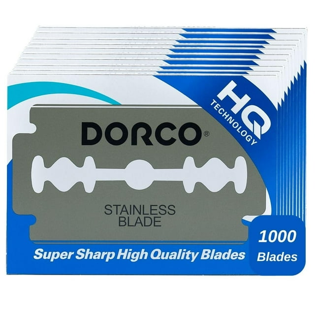 DORCO Cuchillas de Afeitar de Doble Filo St300 Platinum Extra - 1000 Unidades | Cuchillas de Afeitar Premium de Acero Inoxidable para Un Afeitado Sua