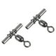thumbnail image 1 of Conector Giratorio, 156lb Acero Inoxidable Cruce de Línea de 3 Vías para Pesca, Negro Paquete de 50, 1 of 7