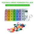 thumbnail image 3 of 7 Days Medicine Box Pill Case Timer 28 Grids Weekly Tablets Dispenser Clock, 3 of 5