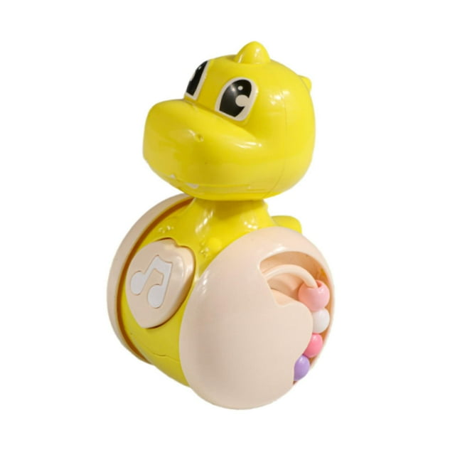 BELOVING Development Toy, Rocking Dinosaur, for Tummy Time Play, Educational And Stimulating, for The Development of Toddlers (boys And Girls) Yellow