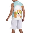 thumbnail image 2 of Naloa Corgi With Towel Ans Slice Cucumber Basketball Jersey Reversible Men's Mesh Athletic Sports Shirts Training Practice S-4XLMedium, 2 of 6