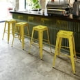 thumbnail image 4 of Flash Furniture Kai Commercial Grade 30" High Backless Distressed Yellow Metal Indoor-Outdoor Barstool, 4 of 10