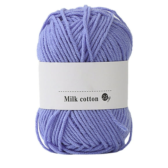 3 Pcs Fil à Tricoter Coloré, Cagogo Fil à Tricoter à la Main, Fil de Crochet en Coton Doux pour Tricot d'Un Tout-Petit, Fil de Laine en Coton Lait 25g pour Chandails et Tuques DIY, Fil à Tricoter Écologique pour Fait à la Main