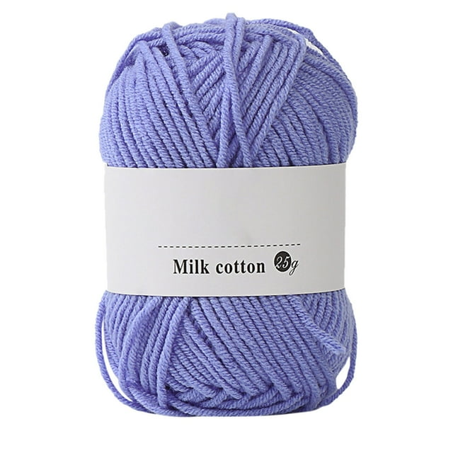 Hilo colorido para tejer a mano | 25 g de lana de algodón suave para crochet | Hilo acrílico de 4 hebras para manualidades, suéteres, gorros y bufandas | 65 metros por madeja