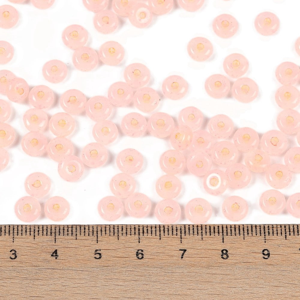 1pound Transparent Colours Glass Seed Beads Donut Light Salmon 6.5x3mm Hole: 1.8mm about 1363pcs/pound