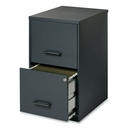 Two-Drawer Vertical File Cabinet  2 File Drawers  Graphite  14.25  X 18  X 24.5