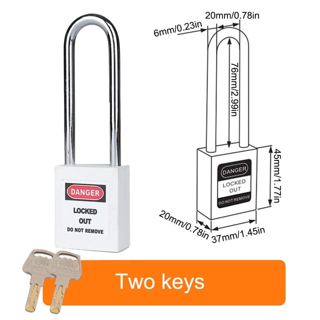 5 Pieces Padlock Industrial Car Lockout Kit Simple Durable Access Control Equipment Lockpicking Sets Safety Locks for Companies White