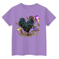 thumbnail image 3 of CCRFTGI Mardi Gras Shirt for Child Girls Size 8 Cute Carnival Themed T Shirts Trendy Beads Tee Party Crewneck New Orleans Party Custume Tops Purple 12-13 Years, 3 of 3