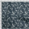 thumbnail image 4 of Soimoi Bird With Leaves Printed, Poly Canvas Fabric, Decor Sewing Fabric by The Yard 56 Inch Wide,Decorative Fabric for Curtains Tote Bags, Navy Blue, 4 of 5