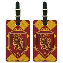 Harry Potter Gryffindor Plaid Sigil Luggage ID Tags Suitcase Carry-On Cards - Set of 2