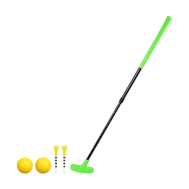 Putter de golf retráctil retráctil y mano izquierda para niños, jóvenes y adultos con agarre sin deslizamiento con 2 camisetas 2 bolas Golf Putting Verde