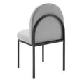thumbnail image 6 of Side Dining Chair, Fabric, Black Grey Gray, Modern Contemporary Urban Design, Kitchen Room Cafe Bistro Restaurant Hospitality, 6 of 9