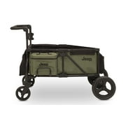 Jeep Deluxe Wrangler Wagon Stroller for 2 Kids with Cooler Bag, Parent Organizer & All-Terrain Wheels by Delta Children