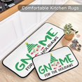 thumbnail image 5 of SKYSONIC Gnomes Christmas Lights Kitchen Mats Set of 2 Winter Holiday Anti Fatigue Floor Runner Rug Non Slip Comfort Mat 19.7x27.6 Inch + 19.7x47.2 Inch for Living Room Laundry Room Hallway, 5 of 7