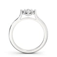 thumbnail image 3 of Meryn Jewel 1 Ct VVS1 Round Cut Diamond Solitaire Ring - 14K White Gold Plated Ring - 4 Stone Baguette Mid Century Wedding Engagement Ring - Women's Jewelry in Silver Finish, 3 of 3
