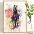 thumbnail image 2 of Lienzo pintura mar madera acuarela caballo imagen pared cartel oficina sala, 2 of 4