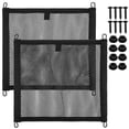 thumbnail image 4 of MOVTOTOP 2 Pack Universal Mesh Cargo Net, Stretchable Elastic Double Layer Automotive Cargo Nets With 8 Pieces Mounting Screws And Hooks For Car Trunk Storage Mesh Pocket Net,16.5\ X 14.2\"(Black)", 4 of 7