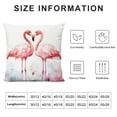 thumbnail image 6 of COMIO Nordic Flamingo 2-Piece Short Plush Throw Pillow Cover (Universal 1) White, 6 of 6