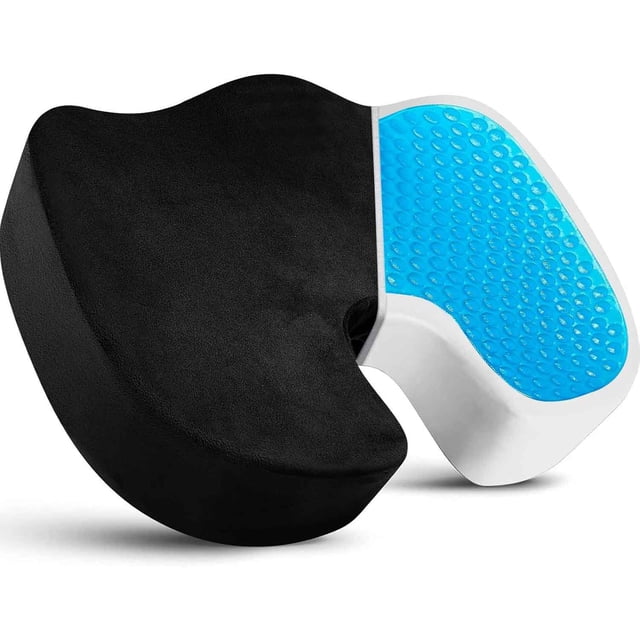 Cojin Ergonomico para Silla, Cojín Gel para Silla, Asiento Ergonómico para Silla de Oficina, Cojines de Espuma Viscoelástica, Ideal para Coche.