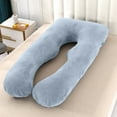 thumbnail image 3 of Sulaicai 1Pcs Pregnancy Pillow Cover, U Shaped Pillow Cover, Pregnancy Pillow Case, Maternity Pillowcase with Removable Cotton Cover, 51.2x27.6 Inch, 3 of 8