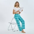 thumbnail image 4 of HEARNICE Women's Pajama Pants, Soft Long Casual Pajama Lounge Bottoms, Knit Sleep Pants with Pockets(LAKE BLUE PLAID, L), 4 of 7