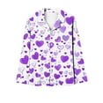 thumbnail image 4 of UAMVSH Valentine Day Pajama Sets for Women 2 Piece Printed Graphic Long Sleeve Sleepwear Casual Button Down Shirts and Pants Pj Set, 4 of 4