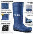 thumbnail image 5 of NINGO Waterproof Rubber Steel Toe Rain Boots for Men,Navy Blue Size 6, 5 of 7