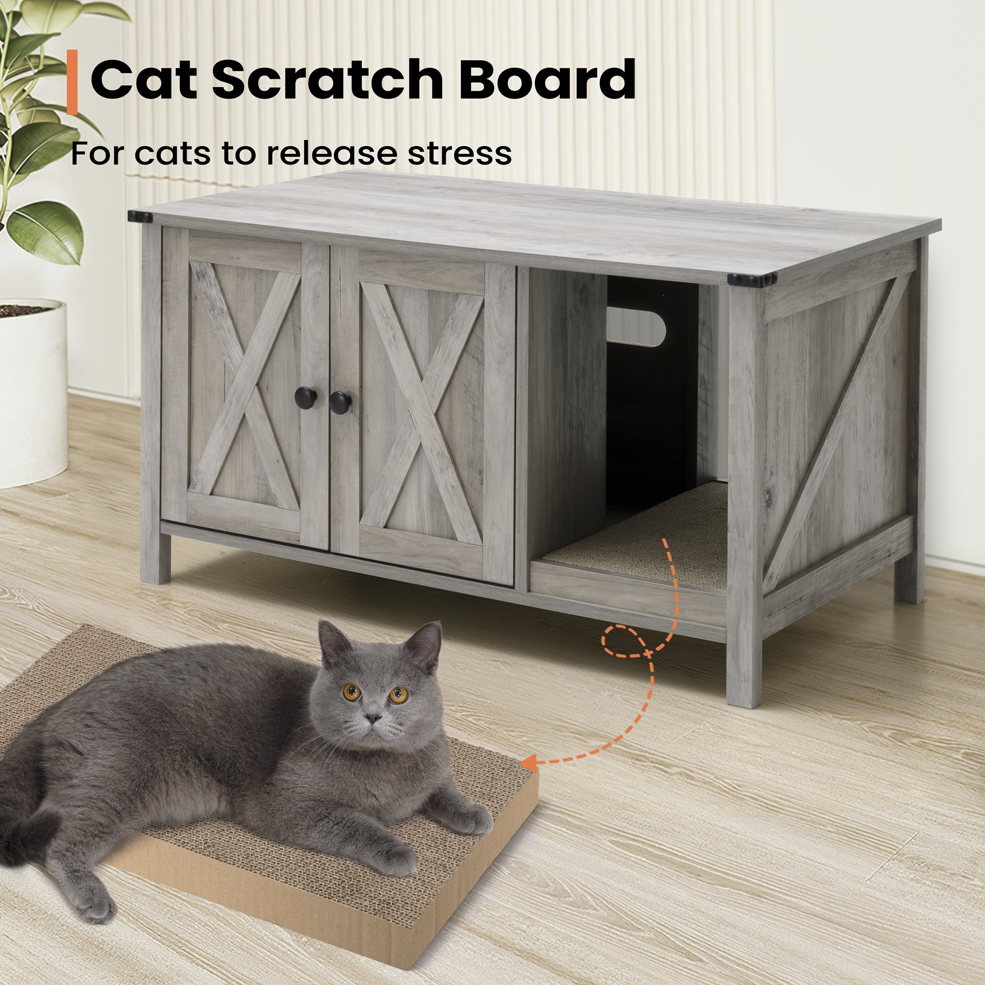 Cat scratching inside of litter box best sale