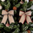 thumbnail image 4 of JIhuahe Christmas Decorations High-end Gold Velvet Bow, Christmas Flocking Bow Large Red with Black White Plaid Design, Tree Topper or Ornament for Festive Christmas Decor,Black, 4 of 5