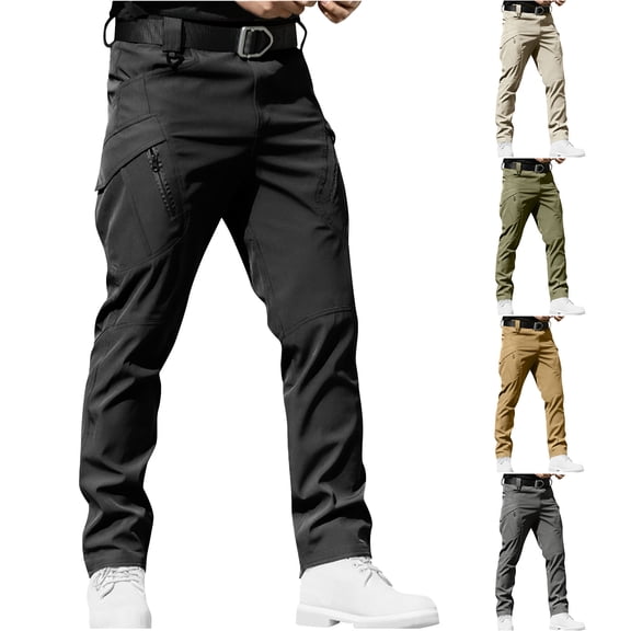 Dgankt Cargo pants for Men Casual Loose High Elasticity Waterproof Multi Pocket Work Pants,Sizes S-3XL