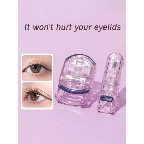 Convenient eyelash curler mini small eyelash curler natural curl bulk folding transparent Shiny Pink eyelash curler