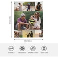 thumbnail image 6 of Custom Blanket with Photos Text Customized Throw for Christmas Birthday Personalized Gift Flannel Blanket for Family Friends lovers Dog Pets Fits Sofa Bedroom (1 Photo, 50"x60" 127cmX152cm), 6 of 6