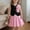 Pink, variant on Girls 2 Piece Set Blue Retro Style Vest and Pleated Skirt Outfit for Party Church Kids to Kids Sizes 4-12 Years,Size 10-11T