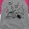 thumbnail image 3 of Peanuts - Snoopy Dancing - Toddler & Youth Girls Raglan Graphic T-Shirt, 3 of 6