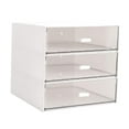 thumbnail image 1 of Organizador de escritorio con cajones, organizador de maquillaje, cajón transparente, almacenamiento de escritorio 3 cajones, 1 of 7