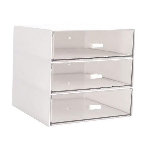 Organizador de escritorio con cajones, 3 niveles, multiusos, para tocador 3 cajones
