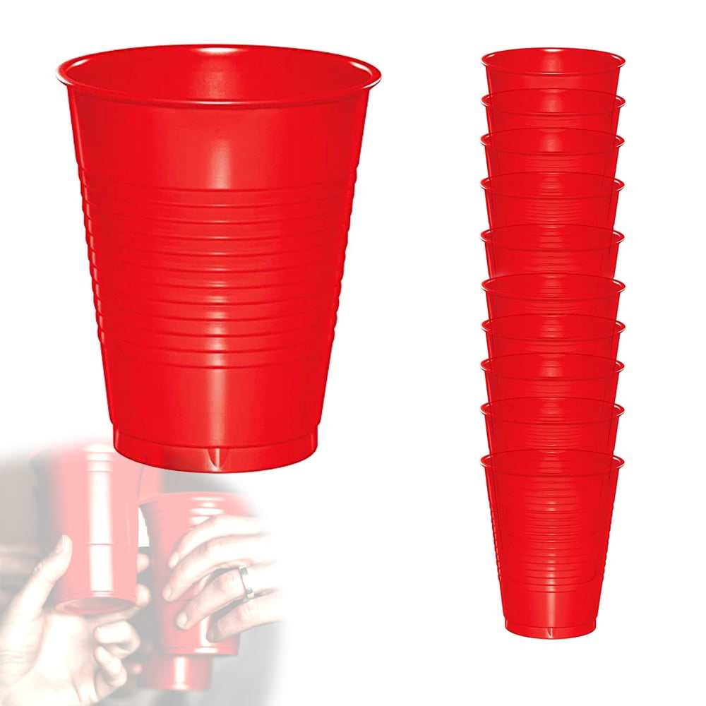 Onbevredigend veer Beperken 32PC Disposable Party Cups Red Cup Drinking Plastic 16oz Home College Heavy  Duty - Walmart.com