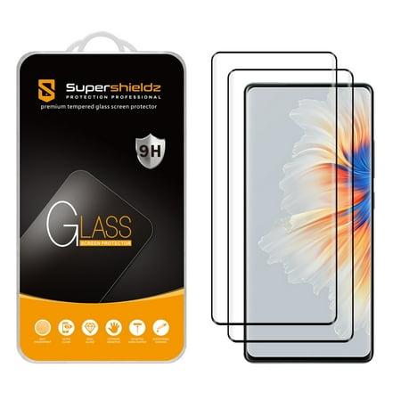 [2-Pack] Supershieldz for Xiaomi Mi Mix 4 [Full Screen Coverage] [3D Curved Glass] Tempered Glass Screen Protector, Anti-Scratch, Bubble Free (Black Frame)