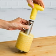 Tasty Stainless Steel Metal Pineapple Corer Slicer Cutter, Yellow