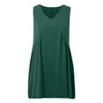 thumbnail image 4 of Womens Summer Sleeveless Mini Dress Casual Loose V Neck With Pockets Knit Dress Casual Pocket Dress Summer Dress Maxi Womens Midi Dress Knee Length Dresses Mini Dresses for Women Tee Shirt Dress, 4 of 6