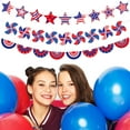 thumbnail image 7 of Moocorvic 4th of July American Stars and Stripes Flag Bunting Garland Patriotic Party Banner Independence Memorial Day Party Supplies 9.84 FT, 7 of 7