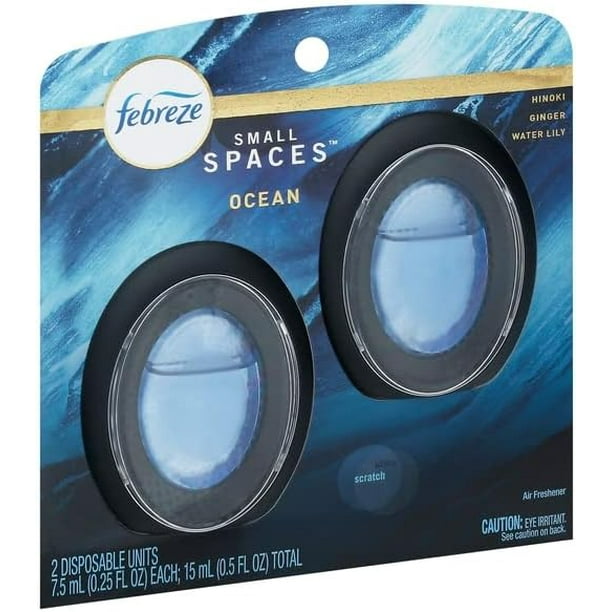 Febreze Odor Eliminator Small Spaces Air Freshener Ocean, 0.25 fl oz (3