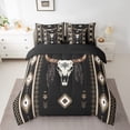 thumbnail image 2 of jejeloiu Vintage Bull Skull 7-Piece Bedding Comforter Set,Rustic Farmhouse Cabin King Bedding Sets,Bohemian Exotic Style Bed Sheets For Teens,Luxury Bedroom Decor Reversible, 2 of 8