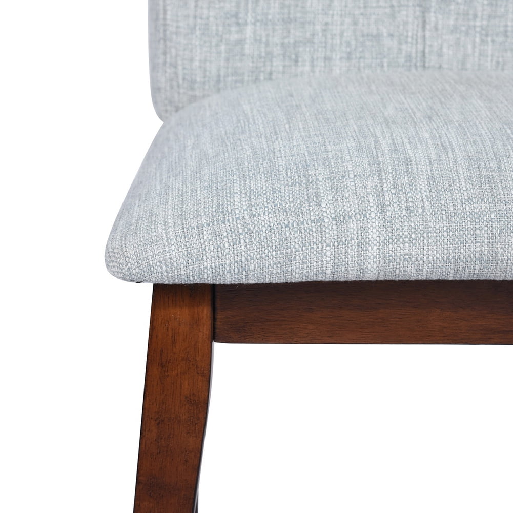 Kepooman 2-Piece Modern Upholstered Dining Chairs with Wood Leg, Accent Chairs for Kitchen, Living Room, Gray