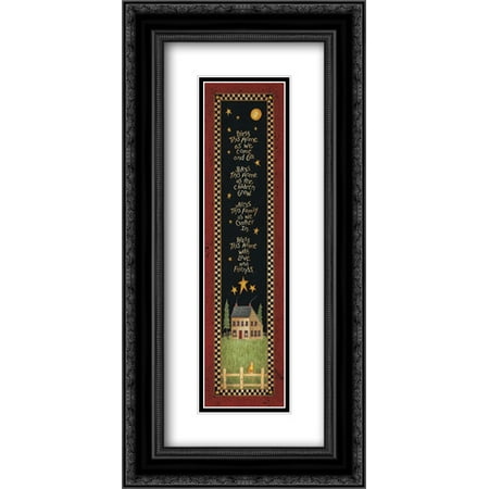 Saltbox Wood - Saltbox House Blessing 2x Matted 12x24 Black Ornate Framed Art Print by Spivey, Linda
