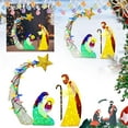 thumbnail image 5 of Lighted Nativity Scene Christmas Decoration with Holy Family, Illuminated Yard Lawn Garden Outdoor Decor for Holiday Party,Home,Patio,Terrace,Easter Gifts,Festive Holiday Decor, 5 of 8